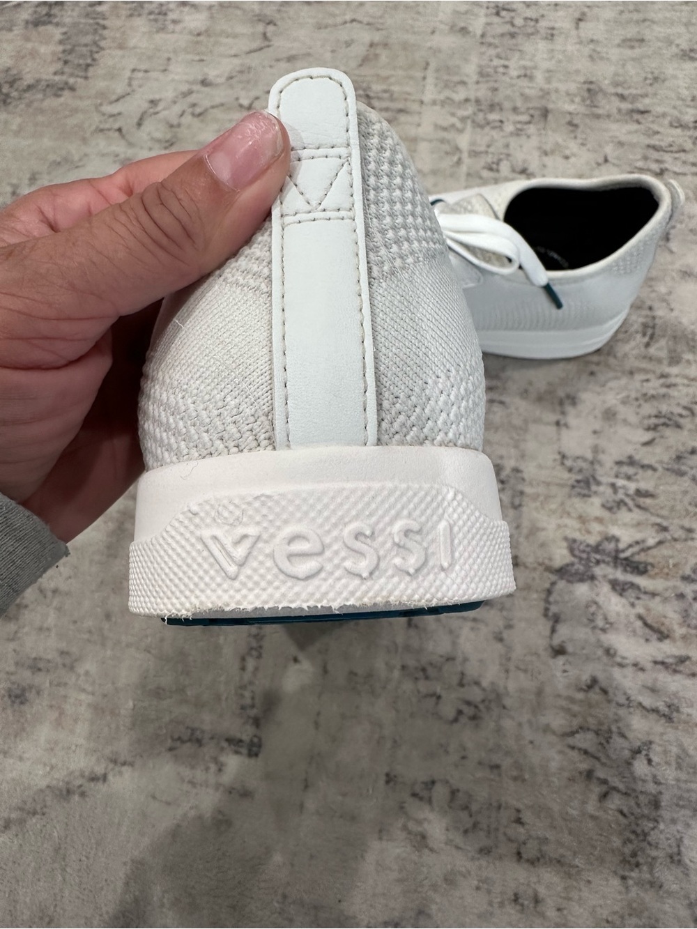 Vessie Weekender Waterproof Sneaker White Knit Low-Top Sneaker - Picture 6 of 11